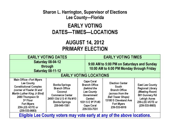 Early Vote Info