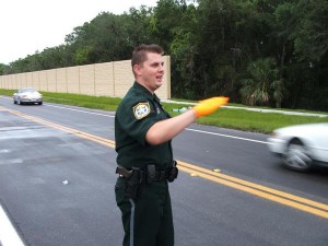 sherriff directing trafficc