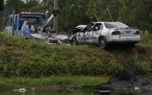 car in the canal